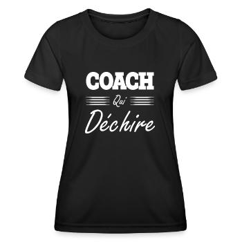 Coach Wer - Frauen Funktions-T-Shirt - Schwarz - Vorne - AI Model Female 172 light (172cm)