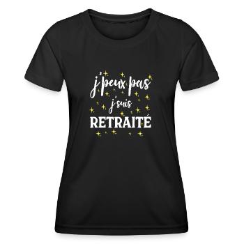 I Can't Humor T-Shirt I'm Retired - Women's Functional T-Shirt - black - Front - AI Model Female 172 light (172cm)