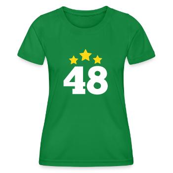 48 ans étoile - cadeau 48e anniversaire - T-shirt sport Femme - vert - Devant - AI Model Female 172 dark (172cm)