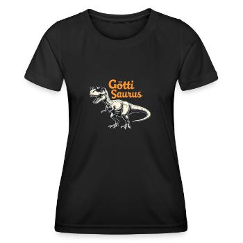 Göttisaurus Firmgötti Taufgötti Göti Fragen - Frauen Funktions-T-Shirt - Schwarz - Vorne - AI Model Female 172 light (172cm)