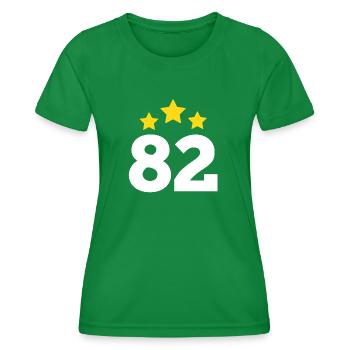 82 Years Star - 82nd Anniversary Gift - Women's Functional T-Shirt - kelly green - Front - AI Model Female 172 dark (172cm)