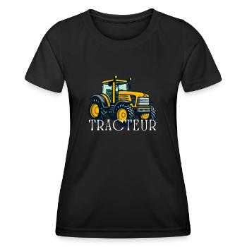 Tractor / tractor / tractor - Women's Functional T-Shirt - black - Front - AI Model Female 172 light (172cm)