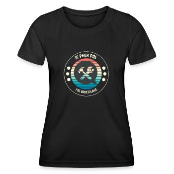 Ich kann nicht DIY - Frauen Funktions-T-Shirt - Schwarz - Vorne - AI Model Female 172 light (172cm)