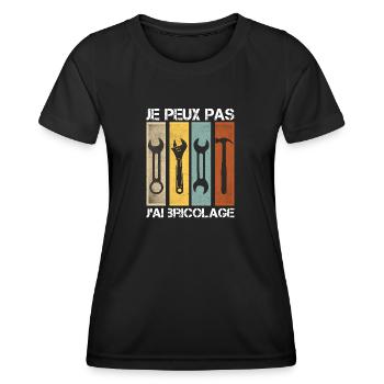 Ich kann nicht DIY - Frauen Funktions-T-Shirt - Schwarz - Vorne - AI Model Female 172 light (172cm)