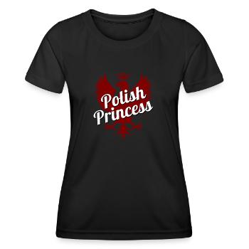 Princesse Polonaise - Polen - Prinzessin Pologne Polska - T-shirt sport Femme - noir - Devant - AI Model Female 172 light (172cm)