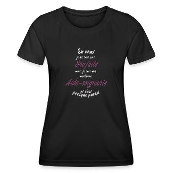 I am the best caregiver - Women's Functional T-Shirt - black - Front - AI Model Female 172 light (172cm)
