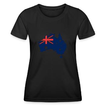 Australie - T-shirt sport Femme - noir - Devant - AI Model Female 172 light (172cm)