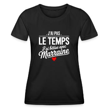 Ich albern mit Patentante - Frauen Funktions-T-Shirt - Schwarz - Vorne - AI Model Female 172 light (172cm)