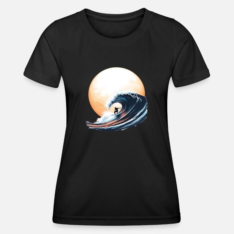 Surfing In The Sun - Women's Functional T-Shirt - black