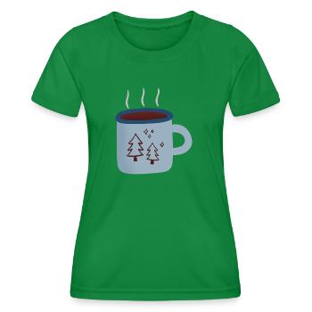Thé chaud - T-shirt sport Femme - vert - Devant - AI Model Female 172 dark (172cm)