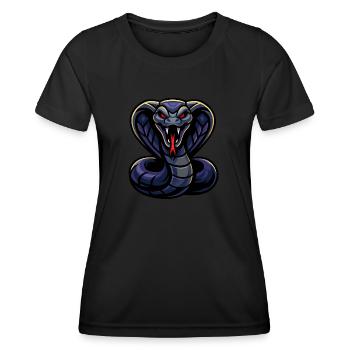 Cobra – Blaze Fury | Urban Zodiac Mascot - Women's Functional T-Shirt - black - Front - AI Model Female 172 light (172cm)