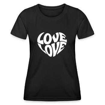 Liebe Liebe Liebe Liebe - Frauen Funktions-T-Shirt - Schwarz - Vorne - AI Model Female 172 light (172cm)