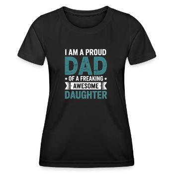Father and daughter - Women's Functional T-Shirt - black - Front - AI Model Female 172 light (172cm)