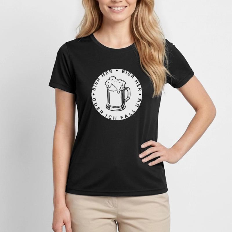 Bienen hier - Oder ich fall um! Frauen Funktions-T-Shirt