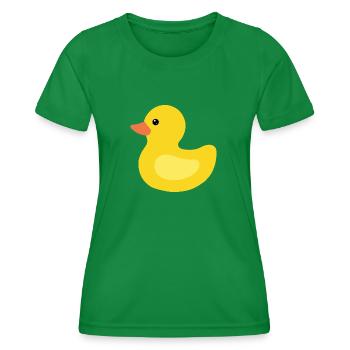 canard en plastique - T-shirt sport Femme - vert - Devant - AI Model Female 172 dark (172cm)
