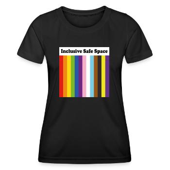 Inclusive Safe Space LGBTQ Pride - Women's Functional T-Shirt - black - Front - AI Model Female 172 light (172cm)