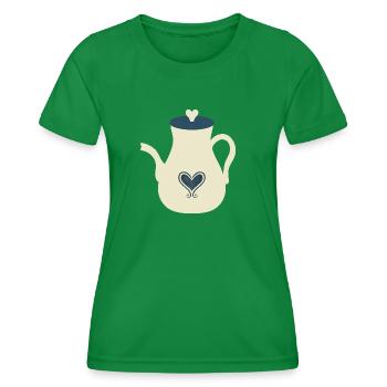Tea Pot - Women's Functional T-Shirt - kelly green - Front - AI Model Female 172 dark (172cm)