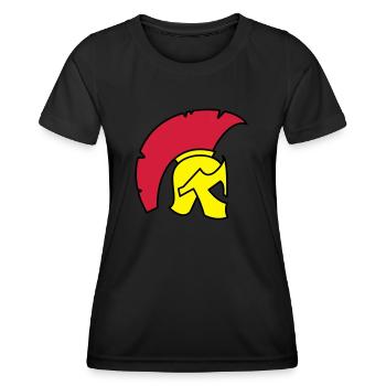 Spartan Helm - Frauen Funktions-T-Shirt - Schwarz - Vorne - AI Model Female 172 light (172cm)