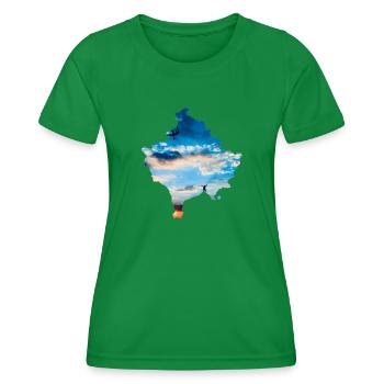 Kosova Klimbing - T-shirt sport Femme - vert - Devant - AI Model Female 172 dark (172cm)