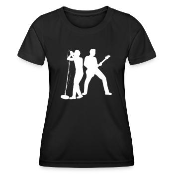 Rock Music Rock and Roll Guitar - Frauen Funktions-T-Shirt - Schwarz - Vorne - AI Model Female 172 light (172cm)