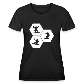 Snowboard Snowboarder - T-shirt sport Femme - noir - Devant - AI Model Female 172 light (172cm)