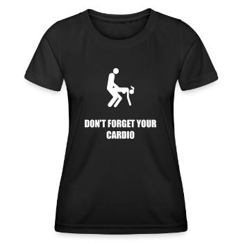 N’oubliez pas le cardio - T-shirt sport Femme - noir - Devant - AI Model Female 172 light (172cm)