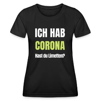 Lustige Geschenkidee T-Shirt Thema Corona und Bier - Frauen Funktions-T-Shirt - Schwarz - Vorne - AI Model Female 172 light (172cm)