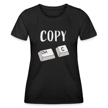 Ctrl C Copy - Women's Functional T-Shirt - black - Front - AI Model Female 172 light (172cm)
