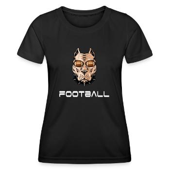 american football quaterback tackle linebacker - Women's Functional T-Shirt - black - Front - AI Model Female 172 light (172cm)