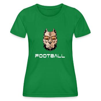 american football quaterback tackle linebacker - Women's Functional T-Shirt - kelly green - Front - AI Model Female 172 dark (172cm)