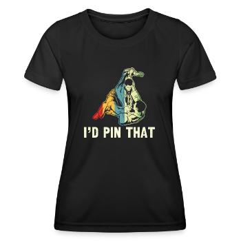 BJJ Jiu-Jitsu Brésilien - T-shirt sport Femme - noir - Devant - AI Model Female 172 light (172cm)
