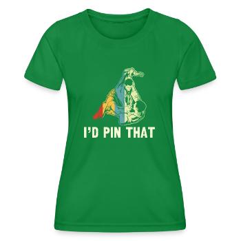 BJJ Brazilian Jiu-Jitsu - Women's Functional T-Shirt - kelly green - Front - AI Model Female 172 dark (172cm)