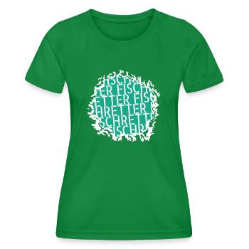angelverein kuh tierrecht fischer angelsport - Frauen Funktions-T-Shirt - Kelly Green - Vorne - AI Model Female 172 dark (172cm)