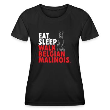 Malinois Belgian Shepherd Mechelaar Dog - Women's Functional T-Shirt - black - Front - AI Model Female 172 light (172cm)