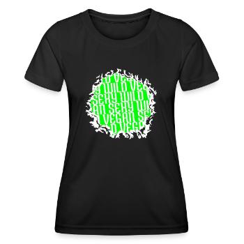 Déclaration Pro Vegan Cadeau amusant et amusant - T-shirt sport Femme - noir - Devant - AI Model Female 172 light (172cm)