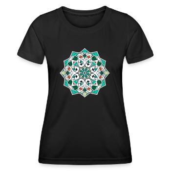 Folklore oriental - T-shirt sport Femme - noir - Devant - AI Model Female 172 light (172cm)