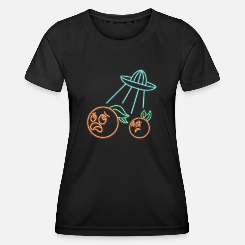 Orange juicer Ufo - Women's Functional T-Shirt - black