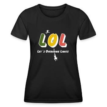 LOL - Dépassons les limites - T-shirt sport Femme - noir - Devant - AI Model Female 172 light (172cm)