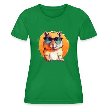 Mimi the gerbil - Women's Functional T-Shirt - kelly green - Front - AI Model Female 172 dark (172cm)