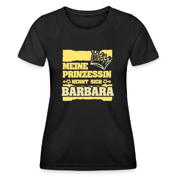 Barbara - Frauen Funktions-T-Shirt - Schwarz - Vorne - AI Model Female 172 light (172cm)