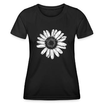 Gänseblümchen, Blume, Frühling, Sommer, Garten, - Frauen Funktions-T-Shirt - Schwarz - Vorne - AI Model Female 172 light (172cm)
