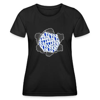 fleischfrei humor cool spaß lustig - Frauen Funktions-T-Shirt - Schwarz - Vorne - AI Model Female 172 light (172cm)