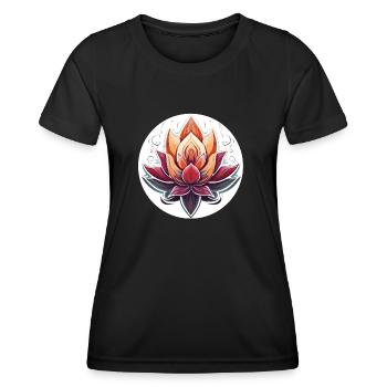 ZenLotus Bloom - Women's Functional T-Shirt - black - Front - AI Model Female 172 light (172cm)