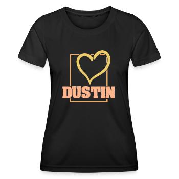 Dustin - Frauen Funktions-T-Shirt - Schwarz - Vorne - AI Model Female 172 light (172cm)