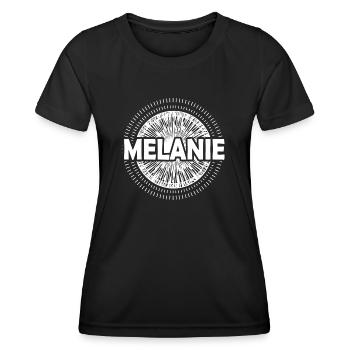 Geschenkidee Melanie - Frauen Funktions-T-Shirt - Schwarz - Vorne - AI Model Female 172 light (172cm)
