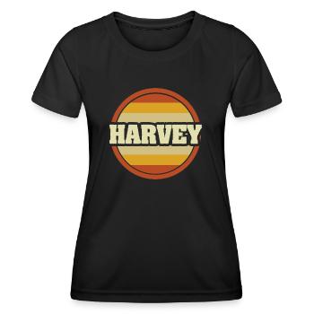 First name Harvey - Women's Functional T-Shirt - black - Front - AI Model Female 172 light (172cm)