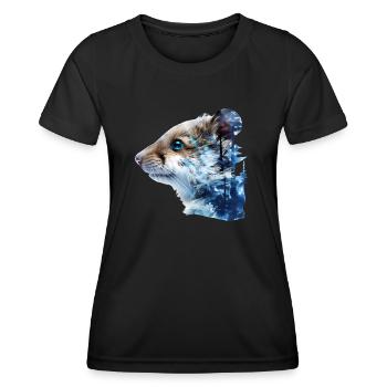 Hamster - Frauen Funktions-T-Shirt - Schwarz - Vorne - AI Model Female 172 light (172cm)