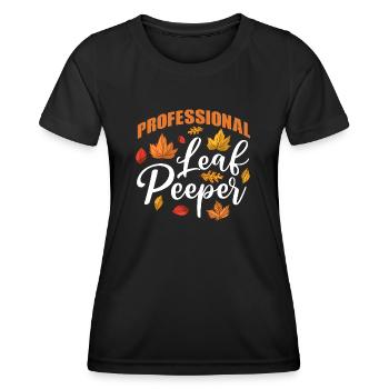 Professional Leaf Peeper Fall Leaves Collecting - Frauen Funktions-T-Shirt - Schwarz - Vorne - AI Model Female 172 light (172cm)