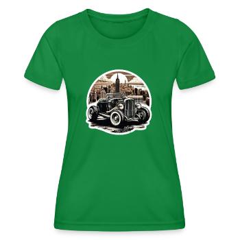 Amerikanischer Oldtimer und Sportwagen - Frauen Funktions-T-Shirt - Kelly Green - Vorne - AI Model Female 172 dark (172cm)