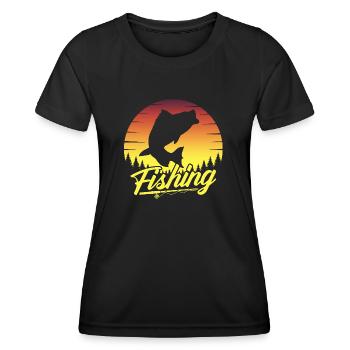 fisch, fisch, angeln, see, meer, angeln, fauna, exotisch - Frauen Funktions-T-Shirt - Schwarz - Vorne - AI Model Female 172 light (172cm)